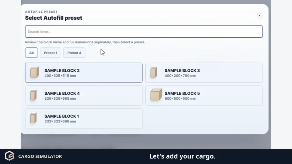 Add cargo